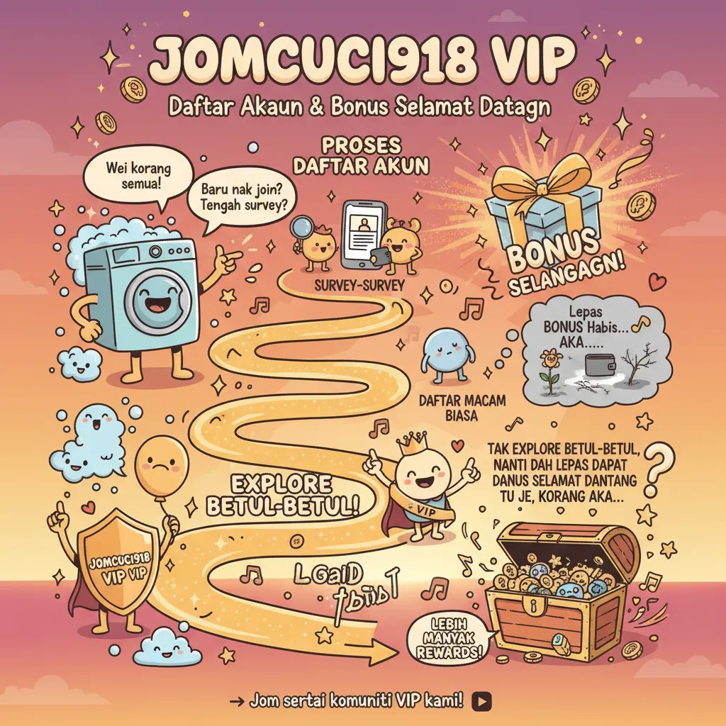 Daftar Akaun Jomcuci918 VIP & Bonus Selamat Datang