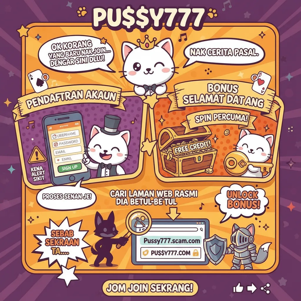 Pendaftaran Akaun Pussy777 & Bonus Selamat Datang